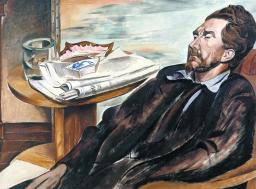 Ezra Pound 1939 by Wyndham Lewis 1882-1957